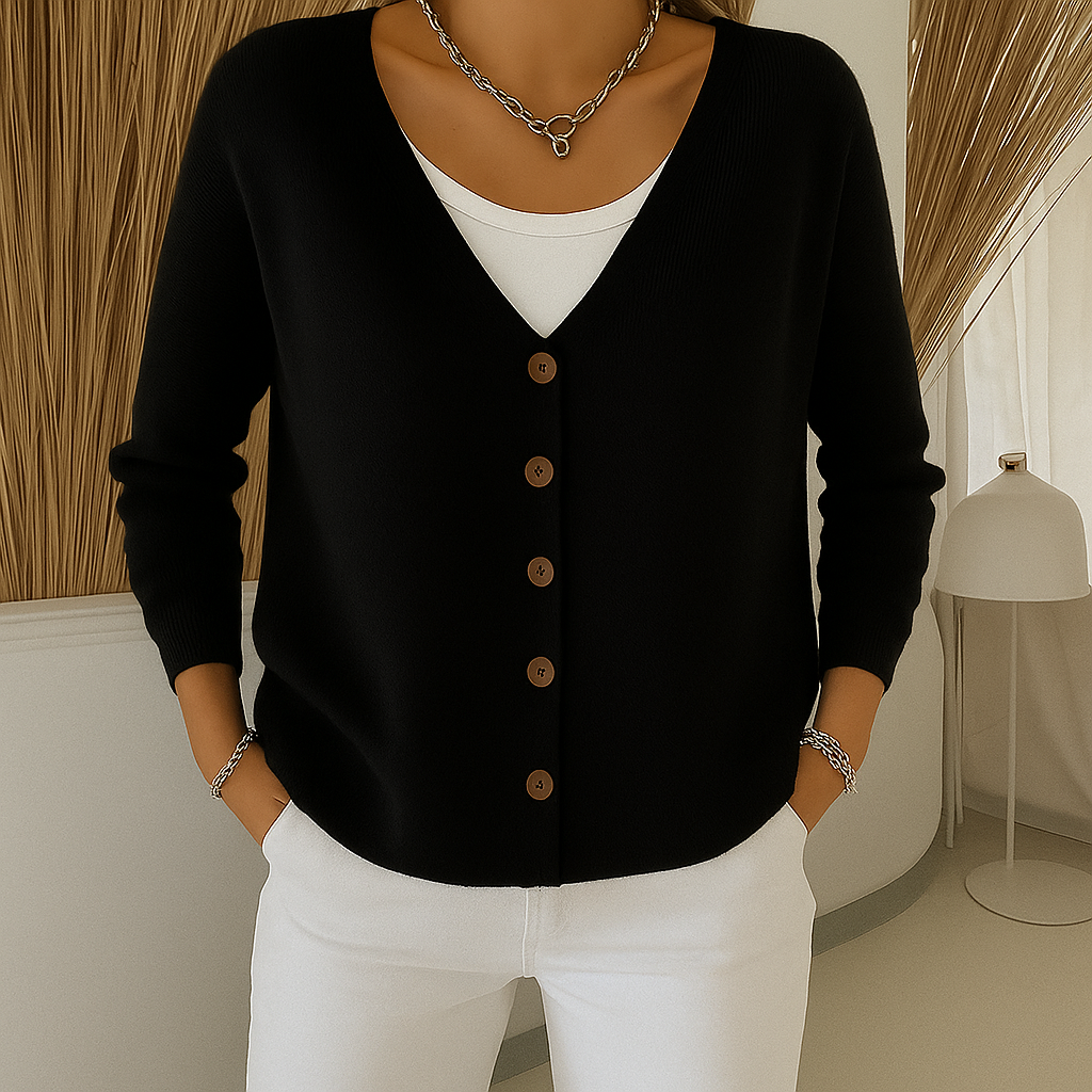 Linnea Stockholm | Långärmad topp med V-ringning