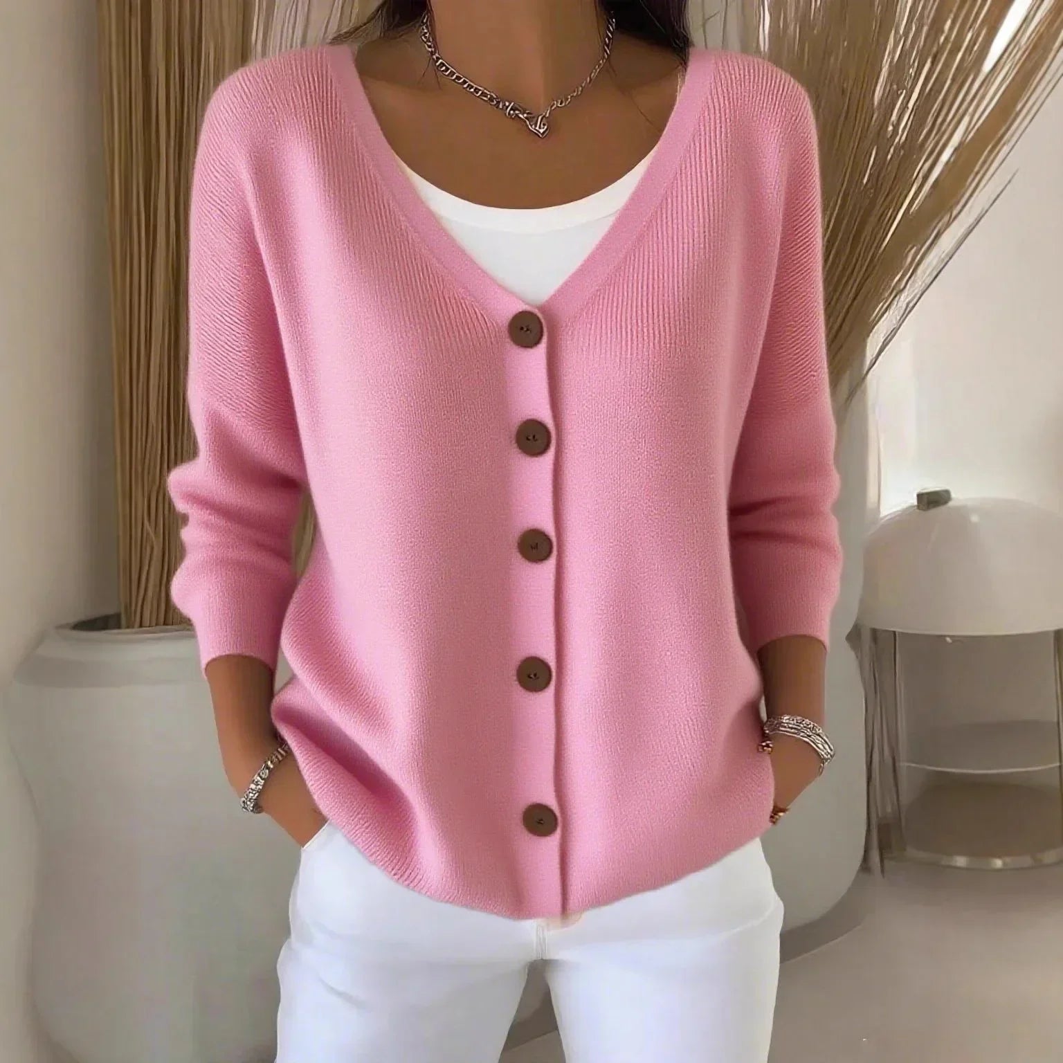 Linnea Stockholm | Långärmad topp med V-ringning