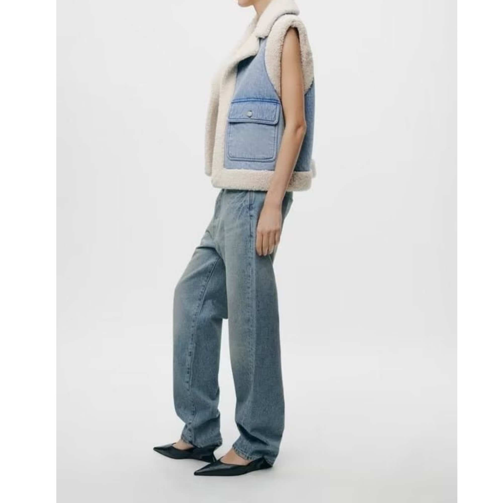 Linnea Stockholm | Denim- och fårskinnsjacka