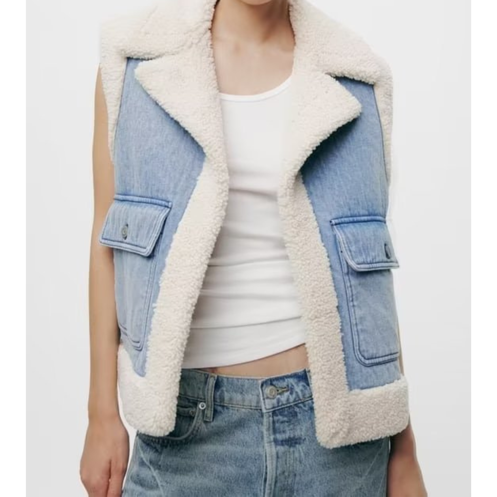 Linnea Stockholm | Denim- och fårskinnsjacka