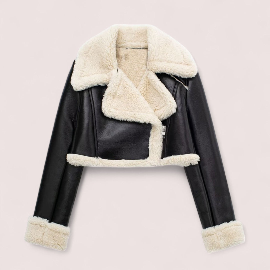 Linnea Stockholm |  Kort Shearlingjacka