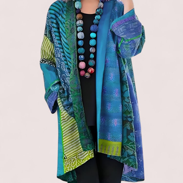Linnea Stockholm |   Konstnärlig Patchwork Kimono Jacka