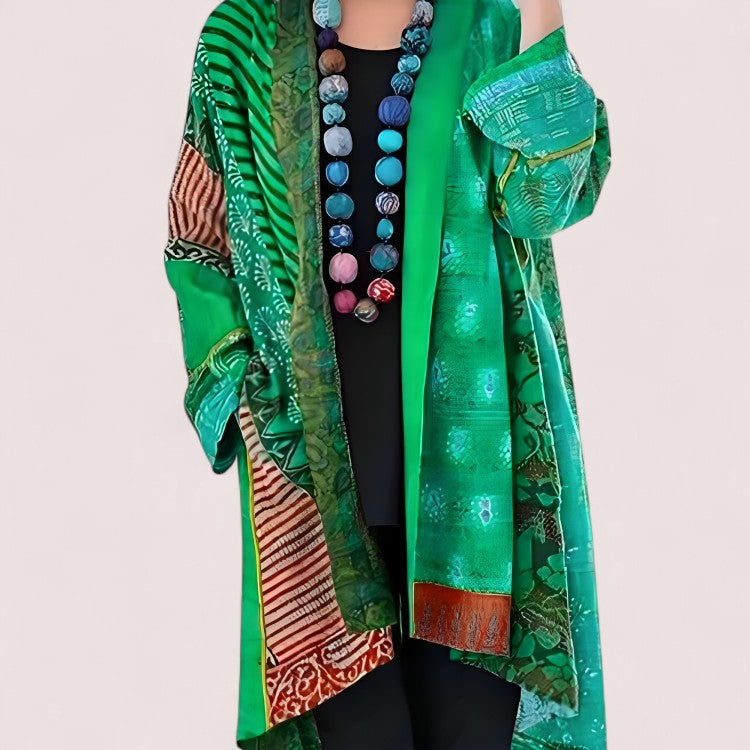 Linnea Stockholm |   Konstnärlig Patchwork Kimono Jacka